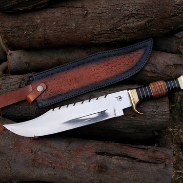 'Kamān' Bowie Knife (Leather & Resin Handle)
