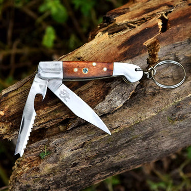 Small Jack Knife With Charred Camel Bone Handle