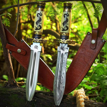 'Serpent' Water Buffalo Bone Handle Dagger