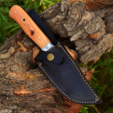 'Lucus' Stainless Skinning/Camping Knife OLIVEWOOD