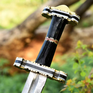 Damascus Short Sword Resin Handle